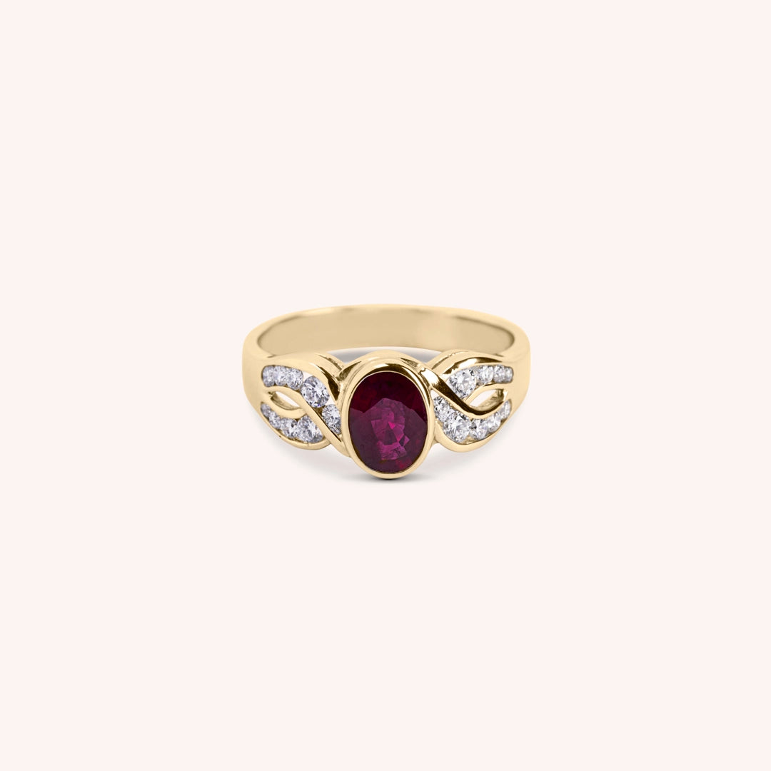 Anello Diana Rubino