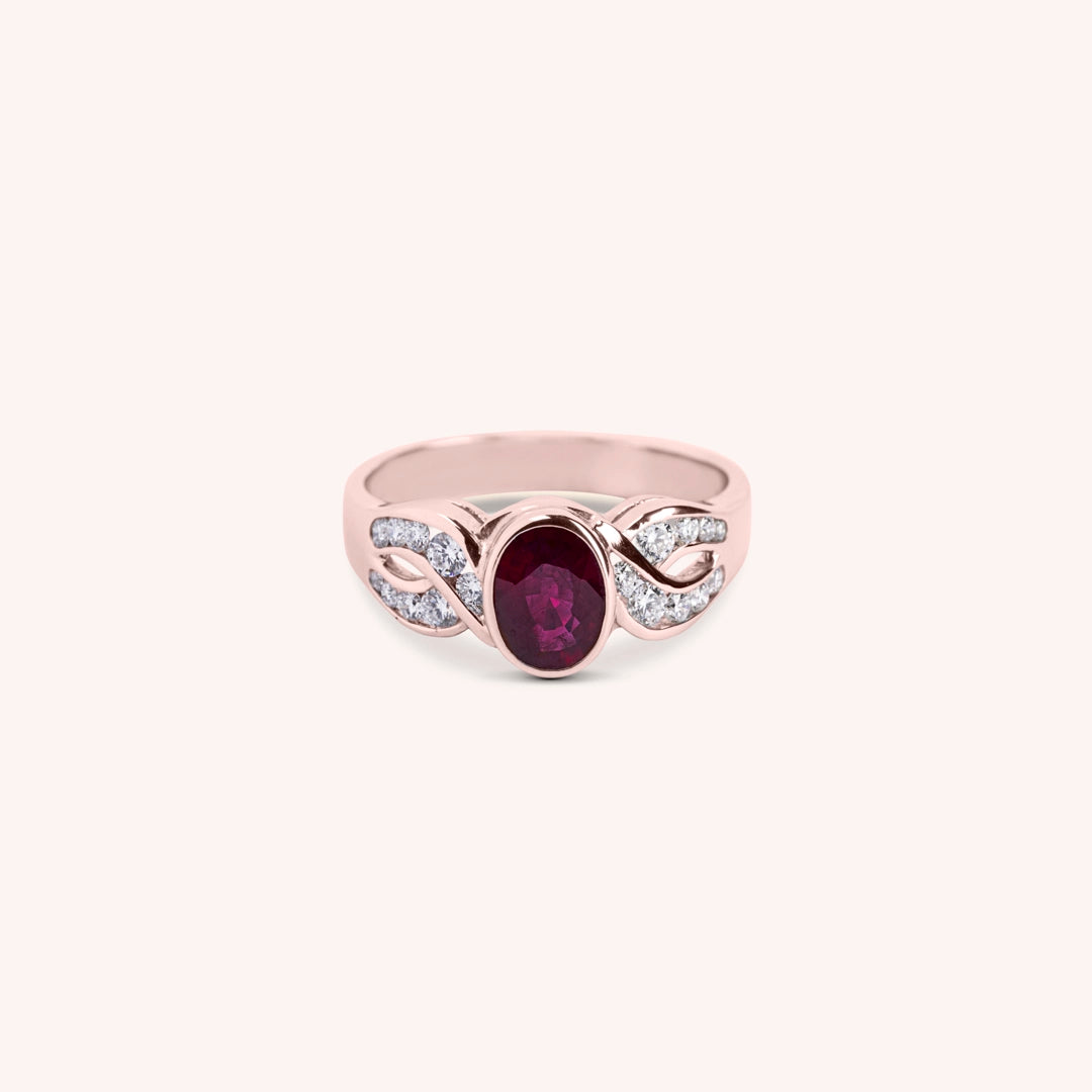 Anello Diana Rubino
