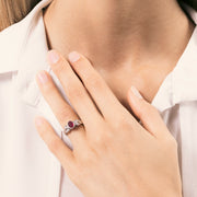 Anello Diana Rubino - Varengo Gioielli