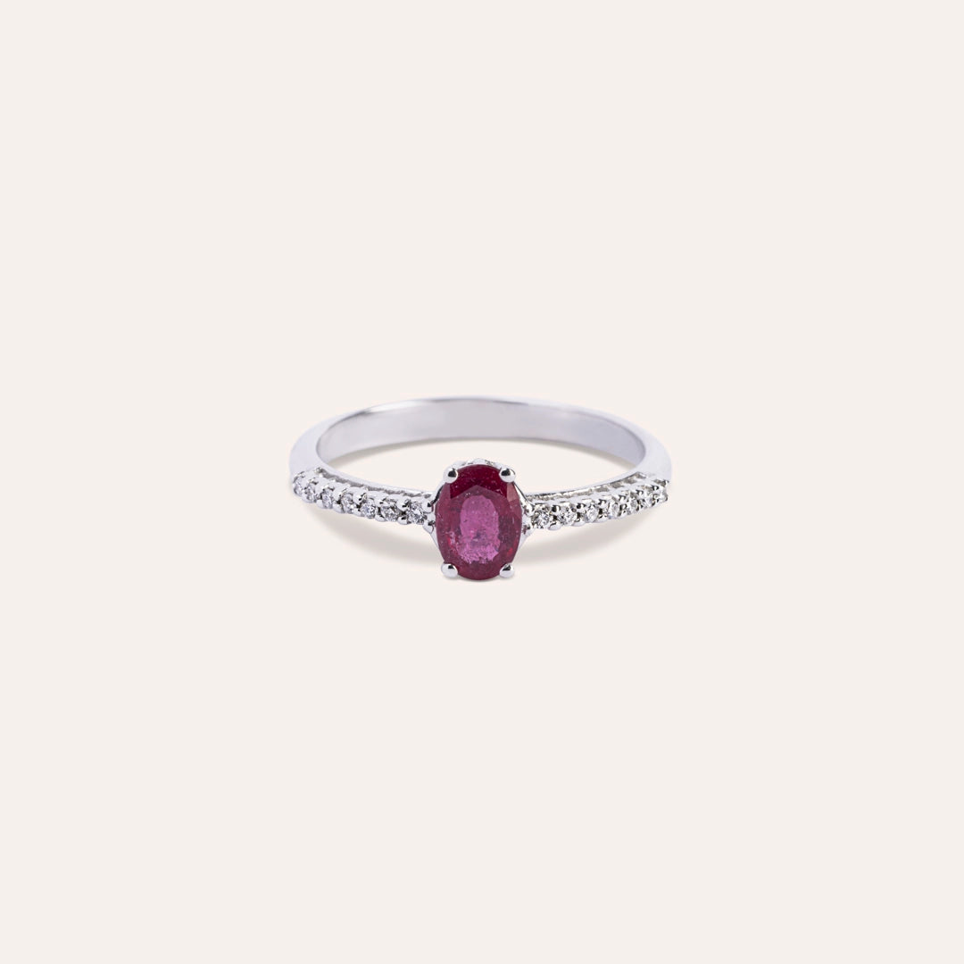 Anello Estia Rubino