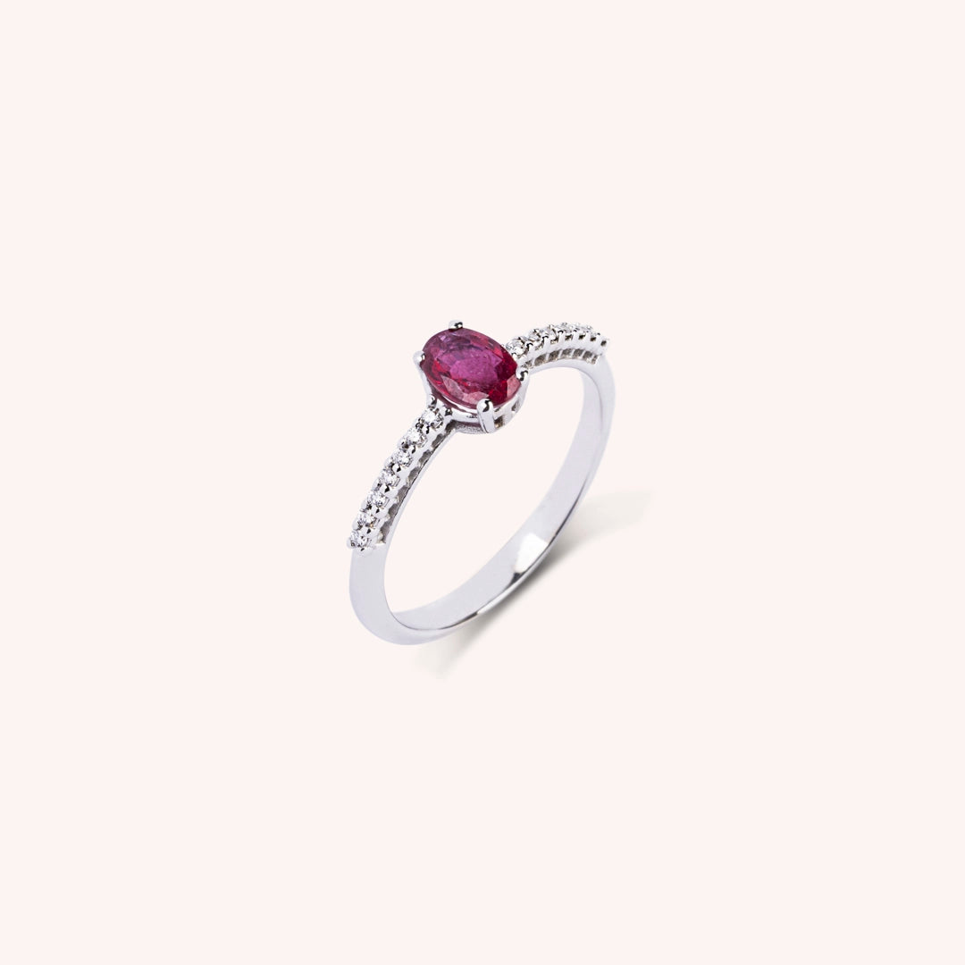 Anello Estia Rubino