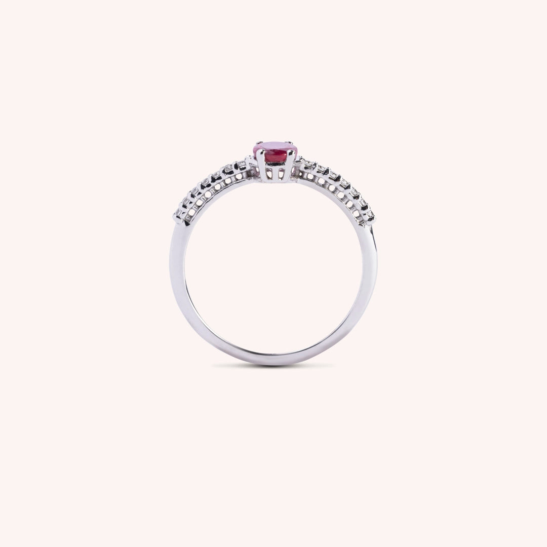 Anello Estia Rubino
