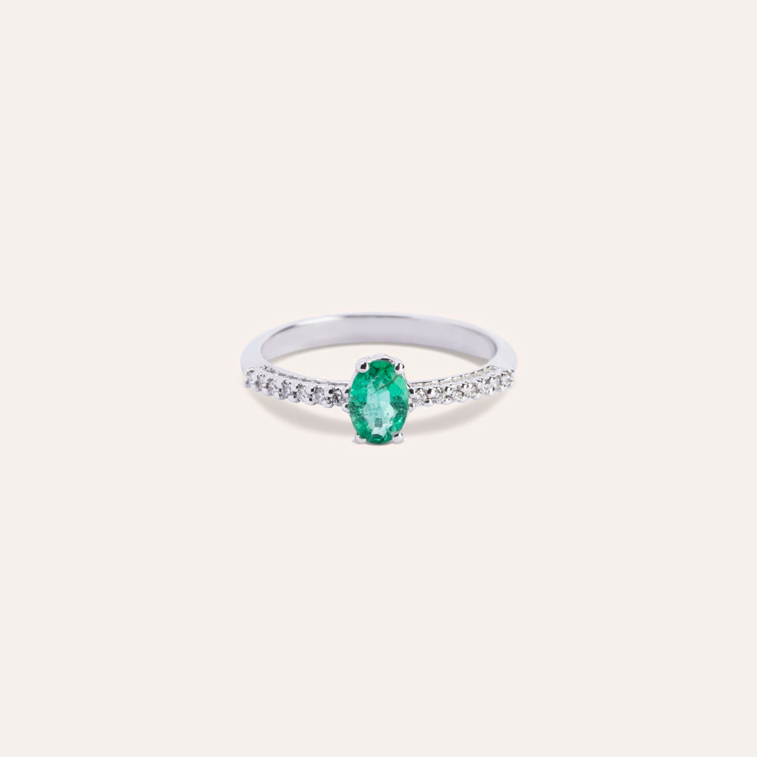 Anello Estia Smeraldo