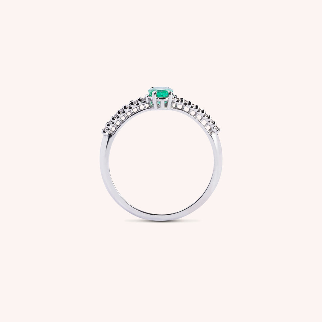 Anello Estia Smeraldo