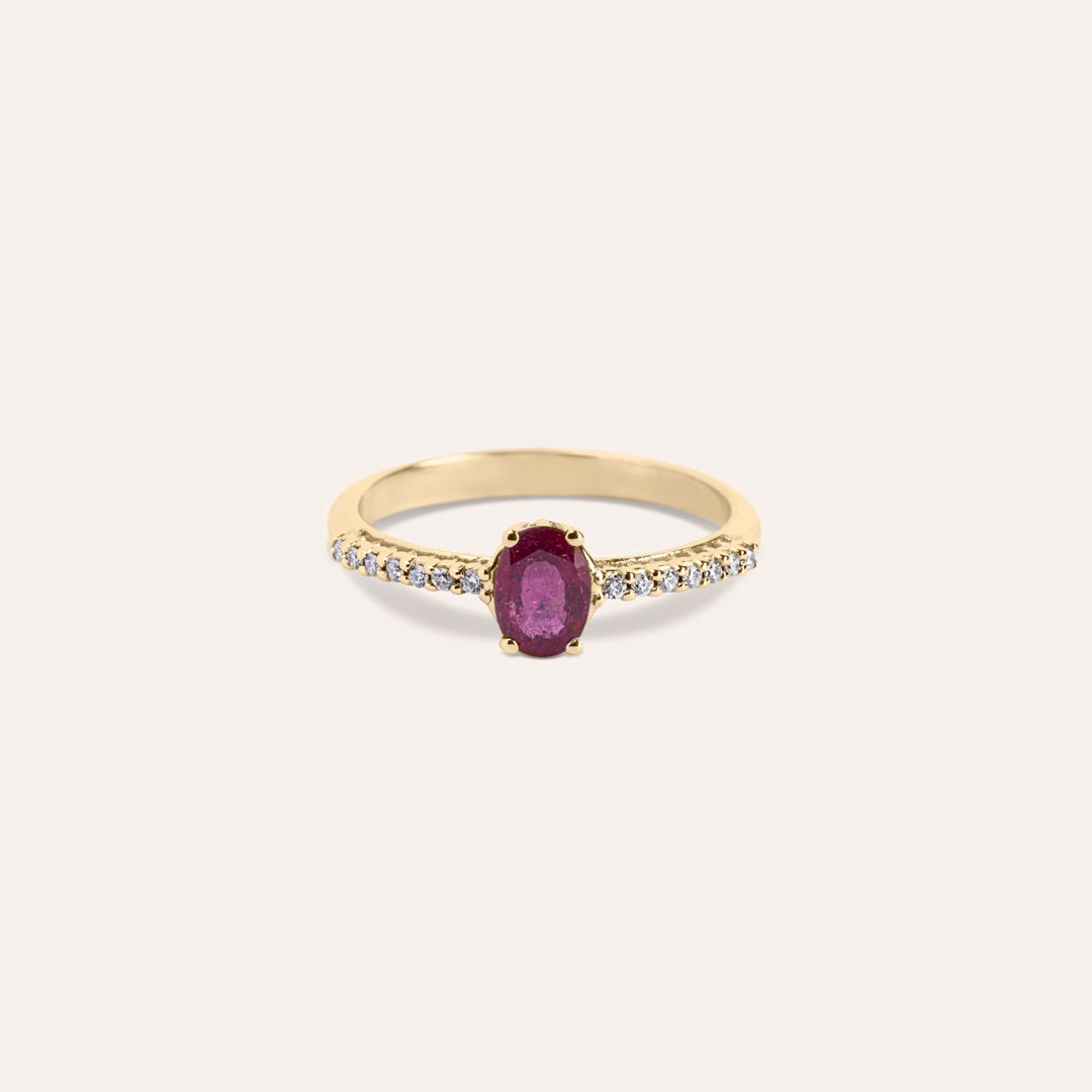 Anello Estia Rubino