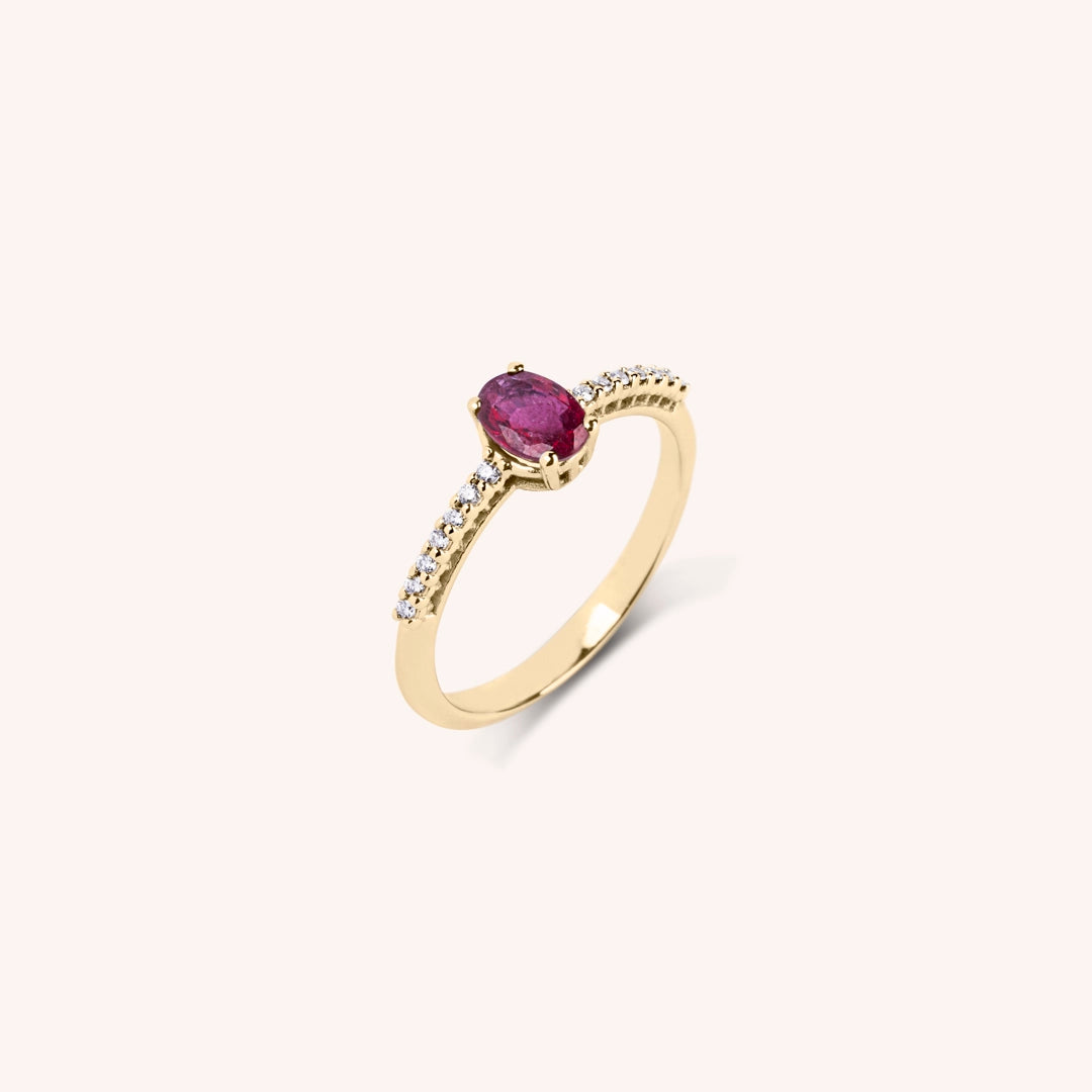 Anello Estia Rubino