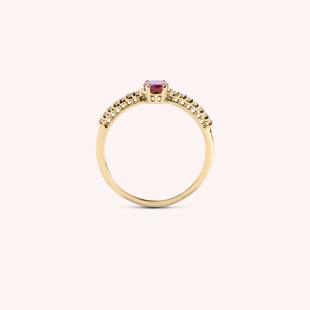 Anello Estia Rubino