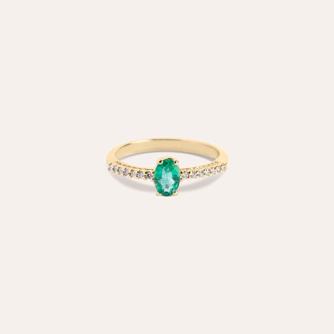 Anello Estia Smeraldo
