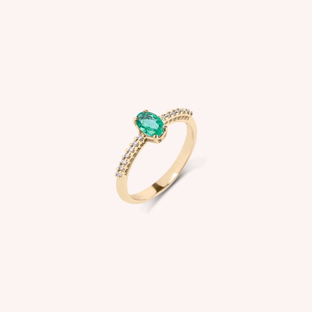 Anello Estia Smeraldo