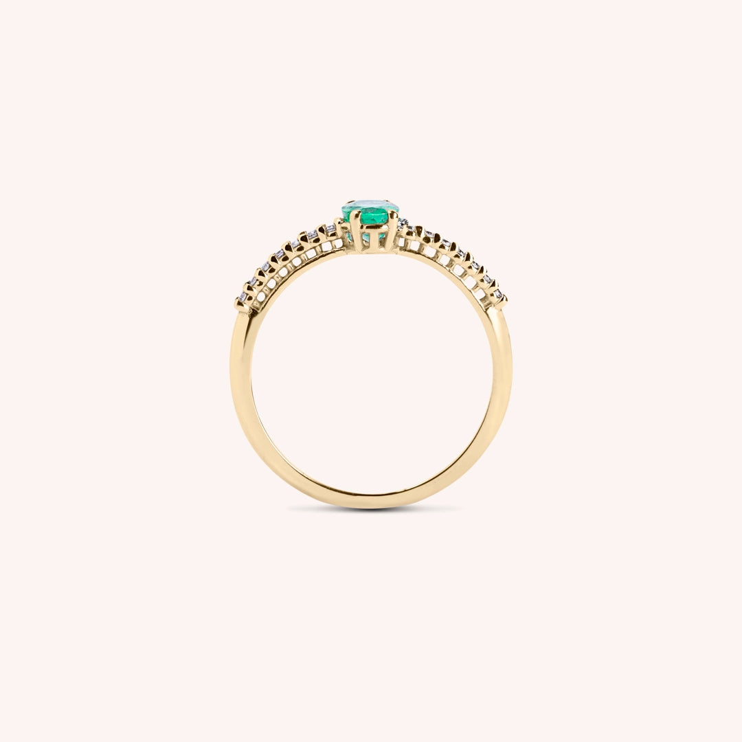 Anello Estia Smeraldo