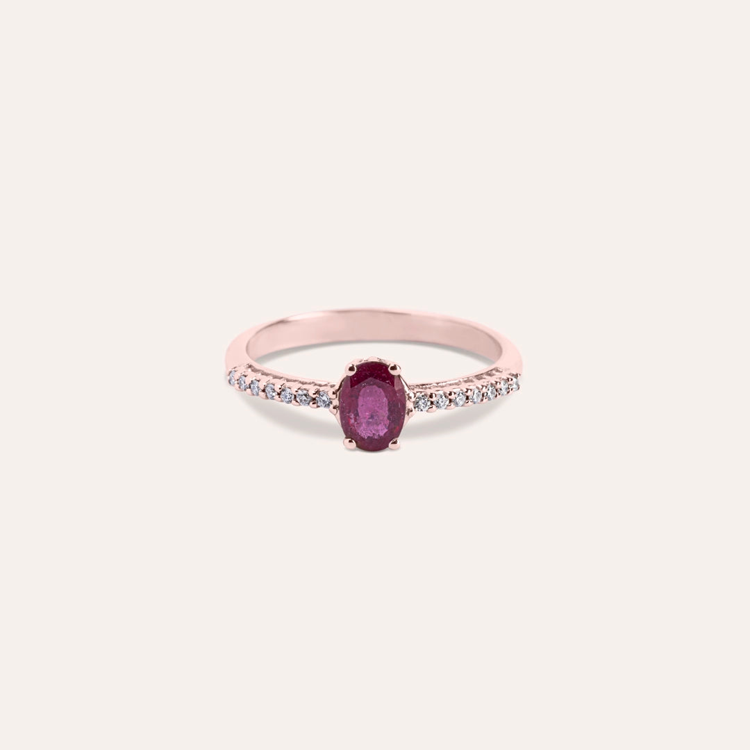 Anello Estia Rubino