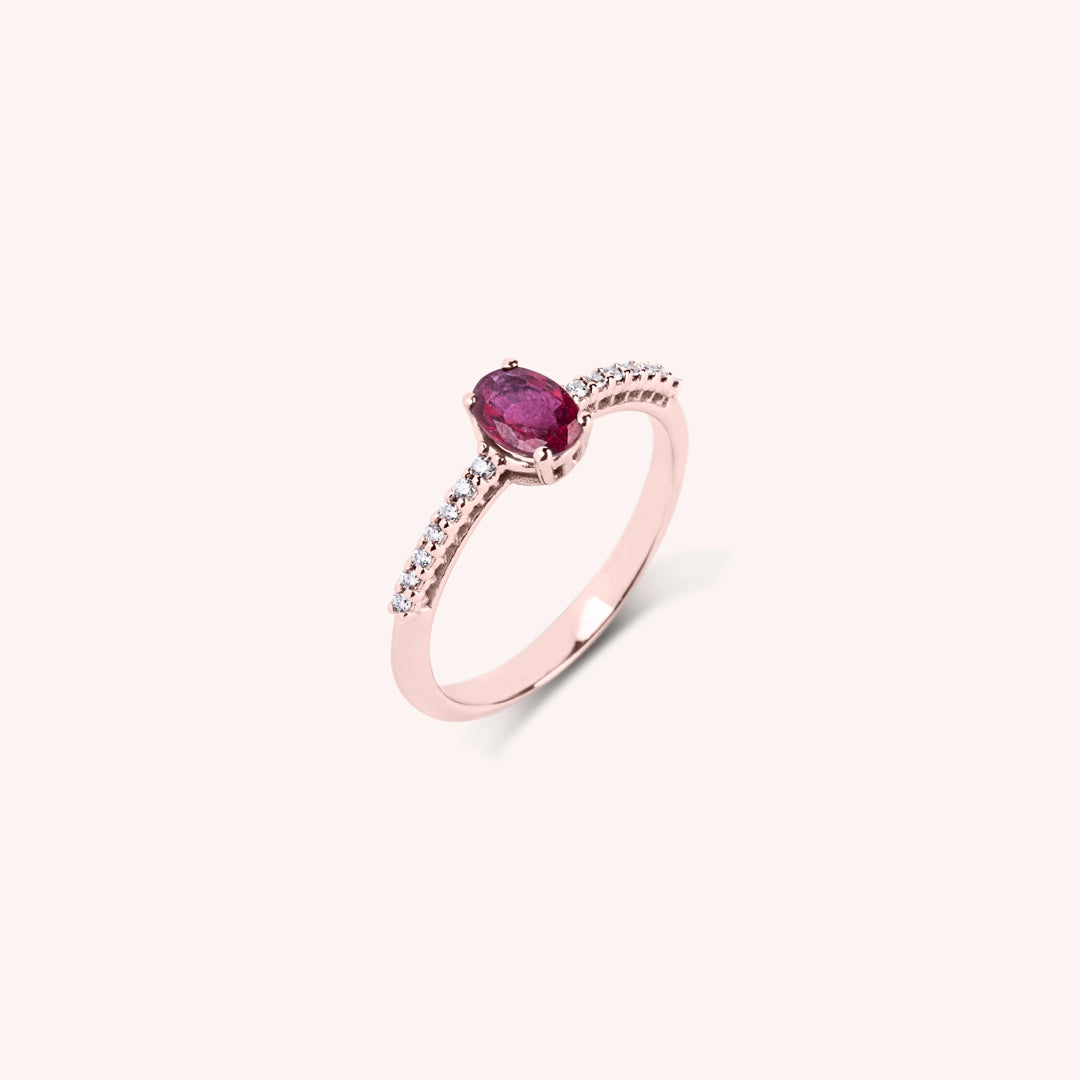 Anello Estia Rubino