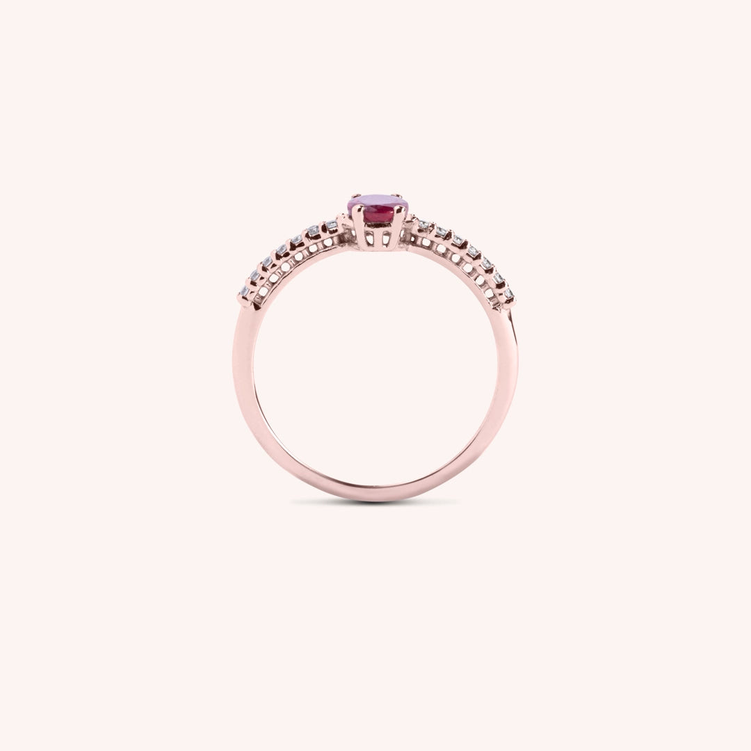 Anello Estia Rubino