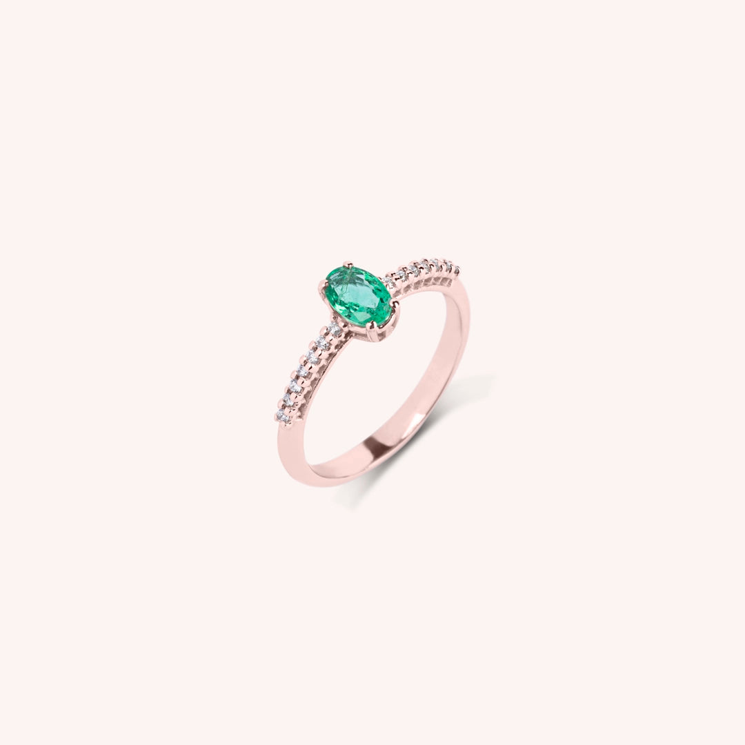 Anello Estia Smeraldo