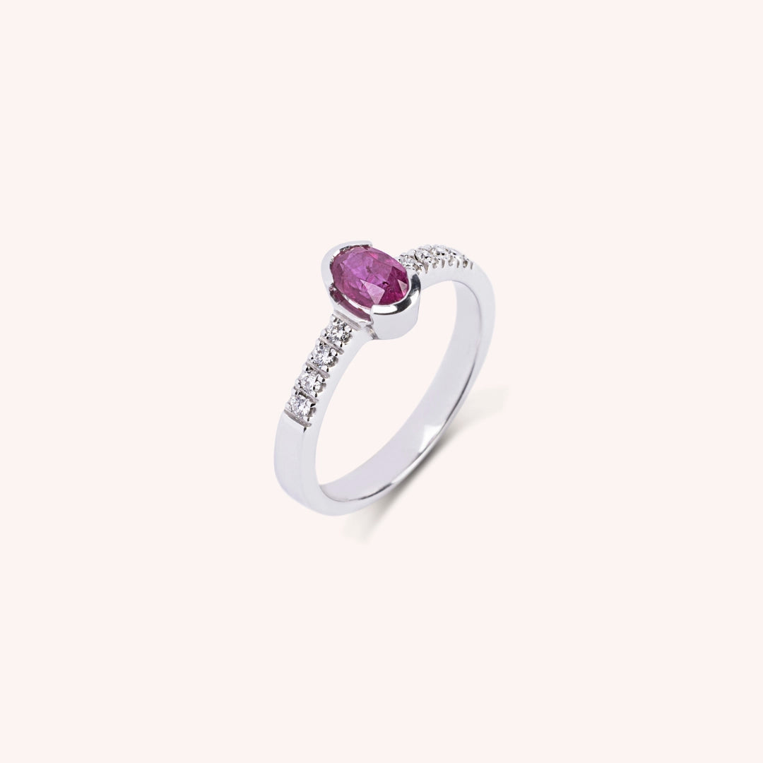 Anello Estia Rubino 2
