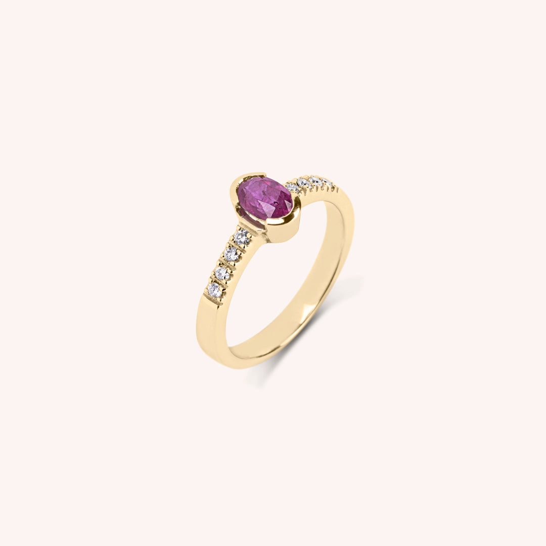 Anello Estia Rubino 2