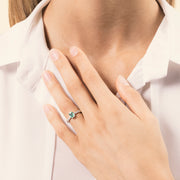 Anello Estia Smeraldo 2 - Varengo Gioielli