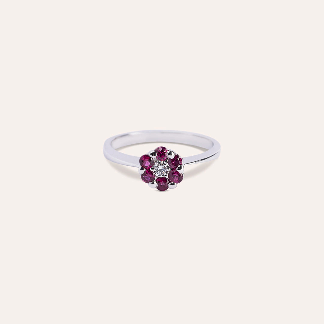 Anello Flora Rubini