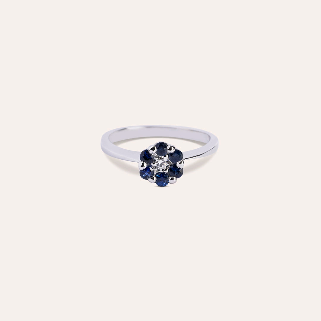 Anello Flora Zaffiri