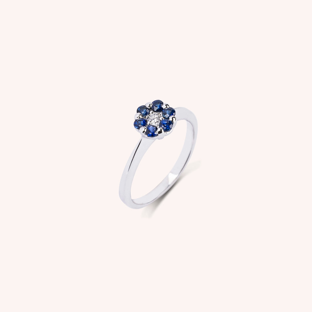 Anello Flora Zaffiri