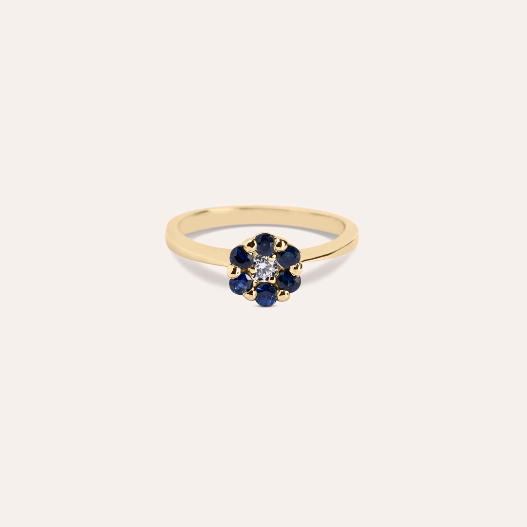 Anello Flora Zaffiri