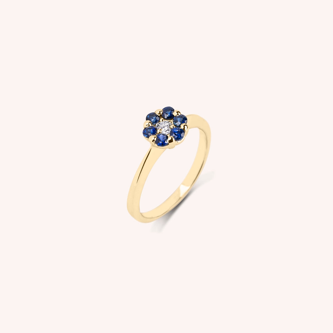 Anello Flora Zaffiri