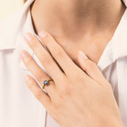 Anello Flora Zaffiri - Varengo Gioielli