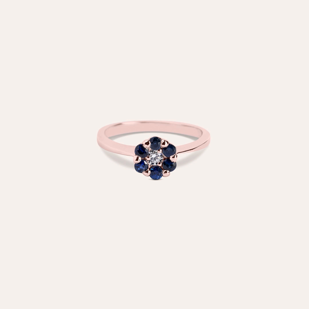 Anello Flora Zaffiri