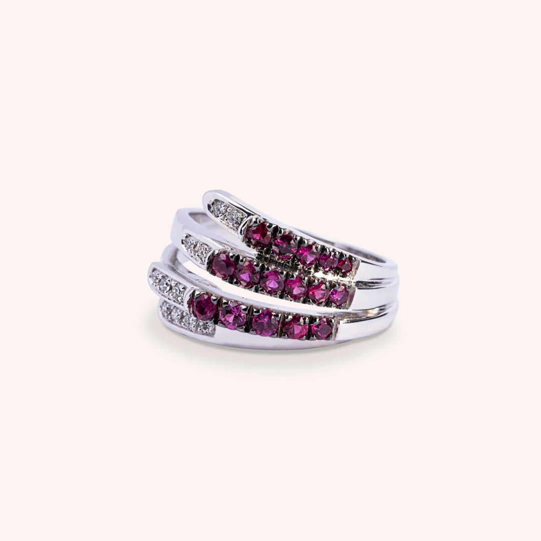 Anello Ilizia Rubini Piccolo