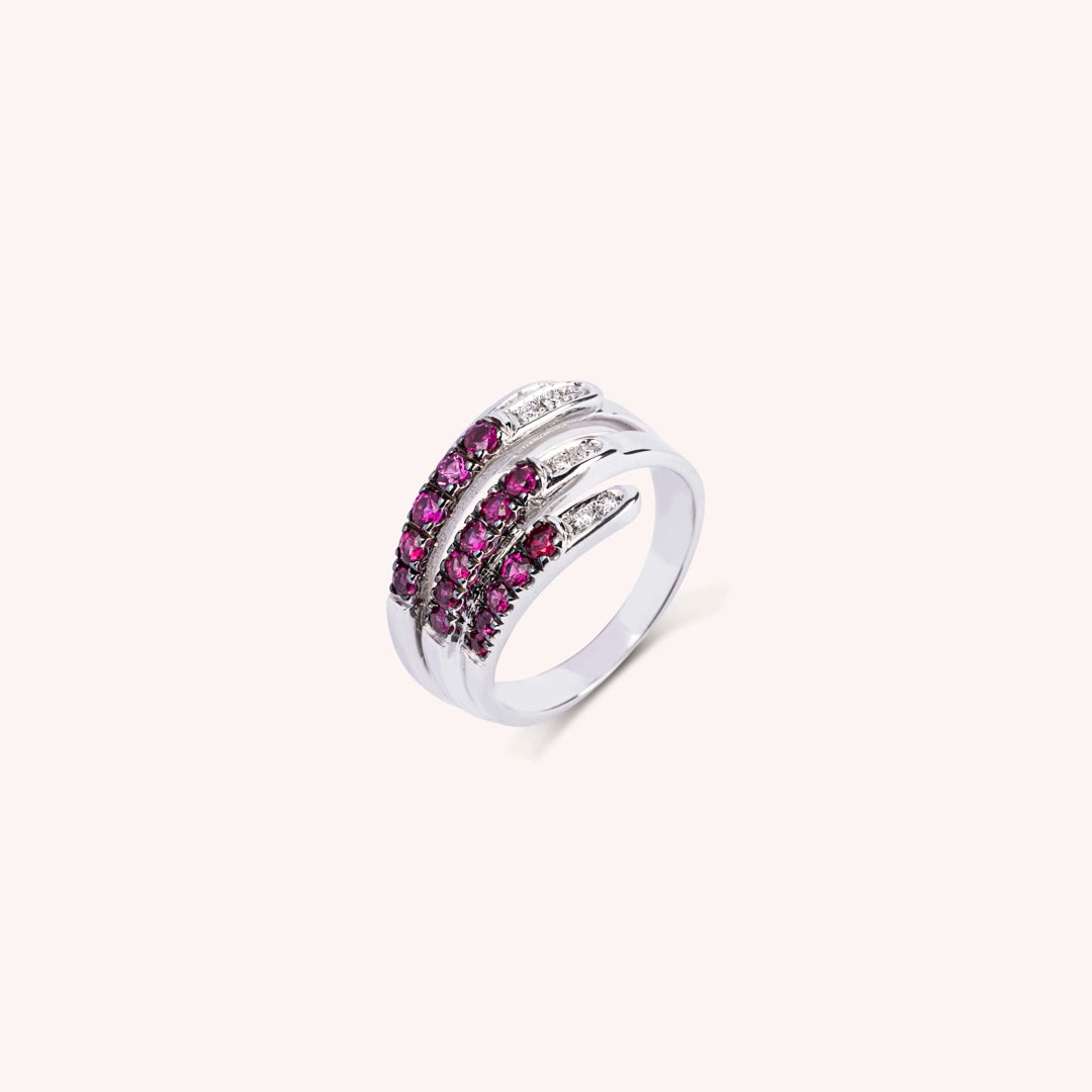 Anello Ilizia Rubini Piccolo
