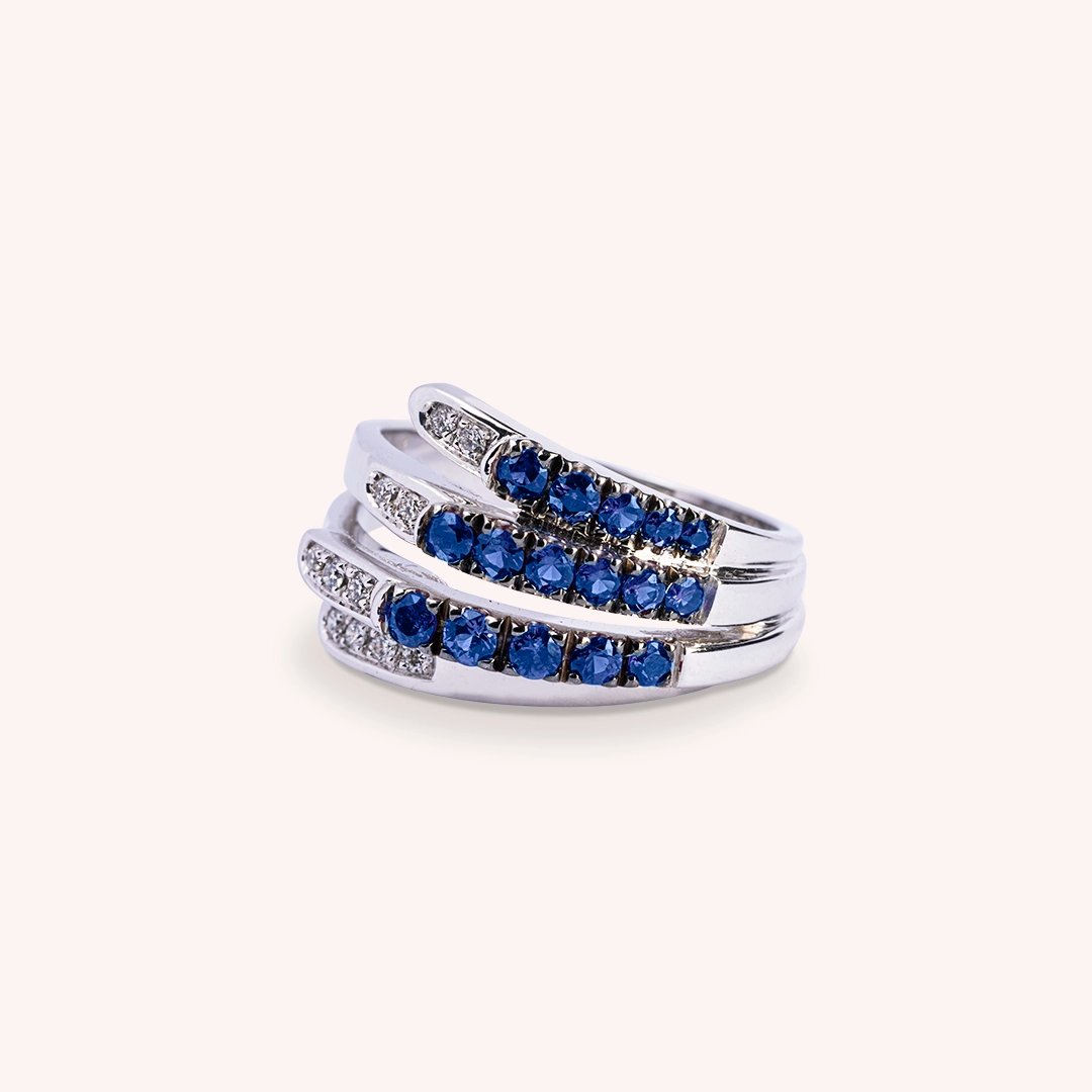 Anello Ilizia Zaffiri Piccolo
