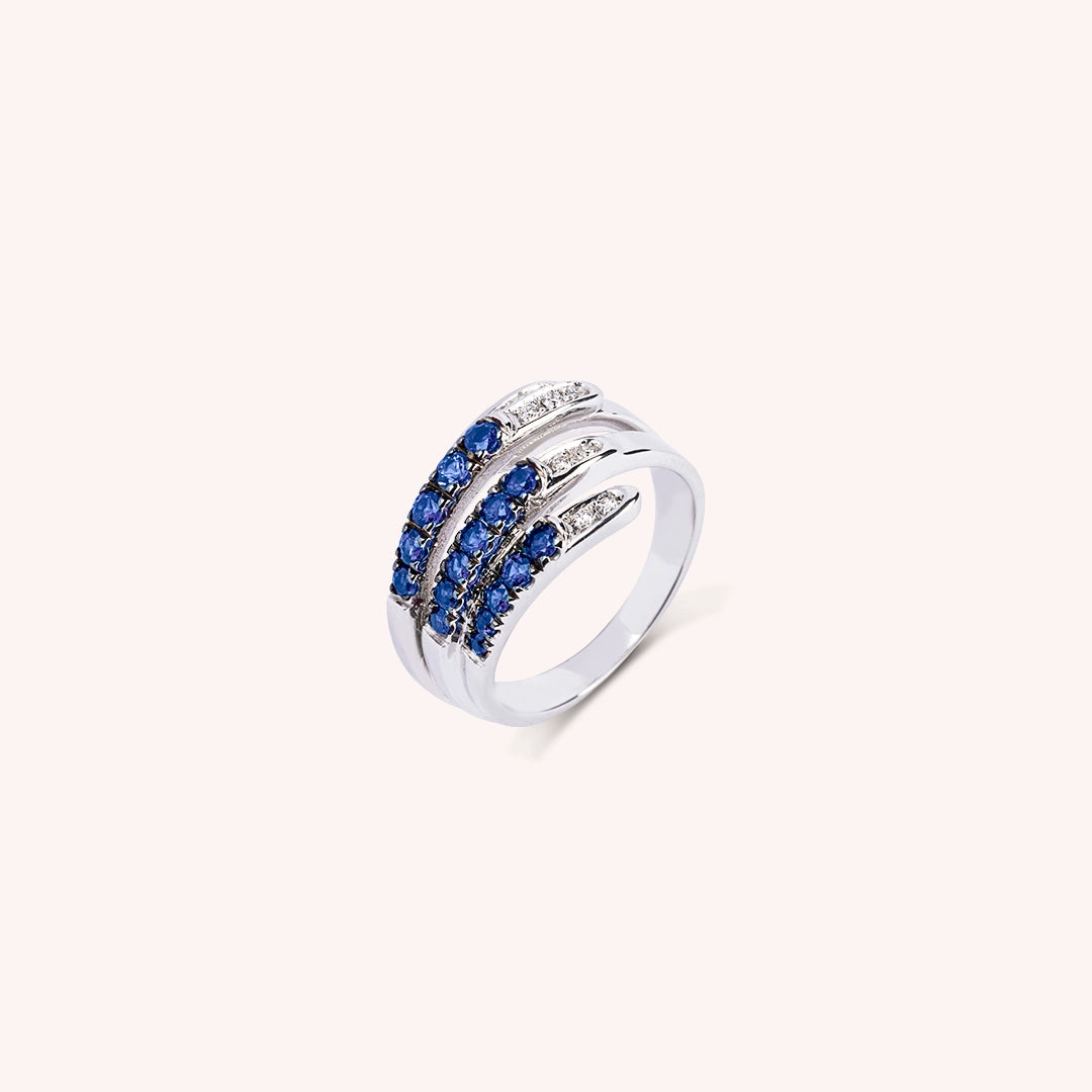Anello Ilizia Zaffiri Piccolo