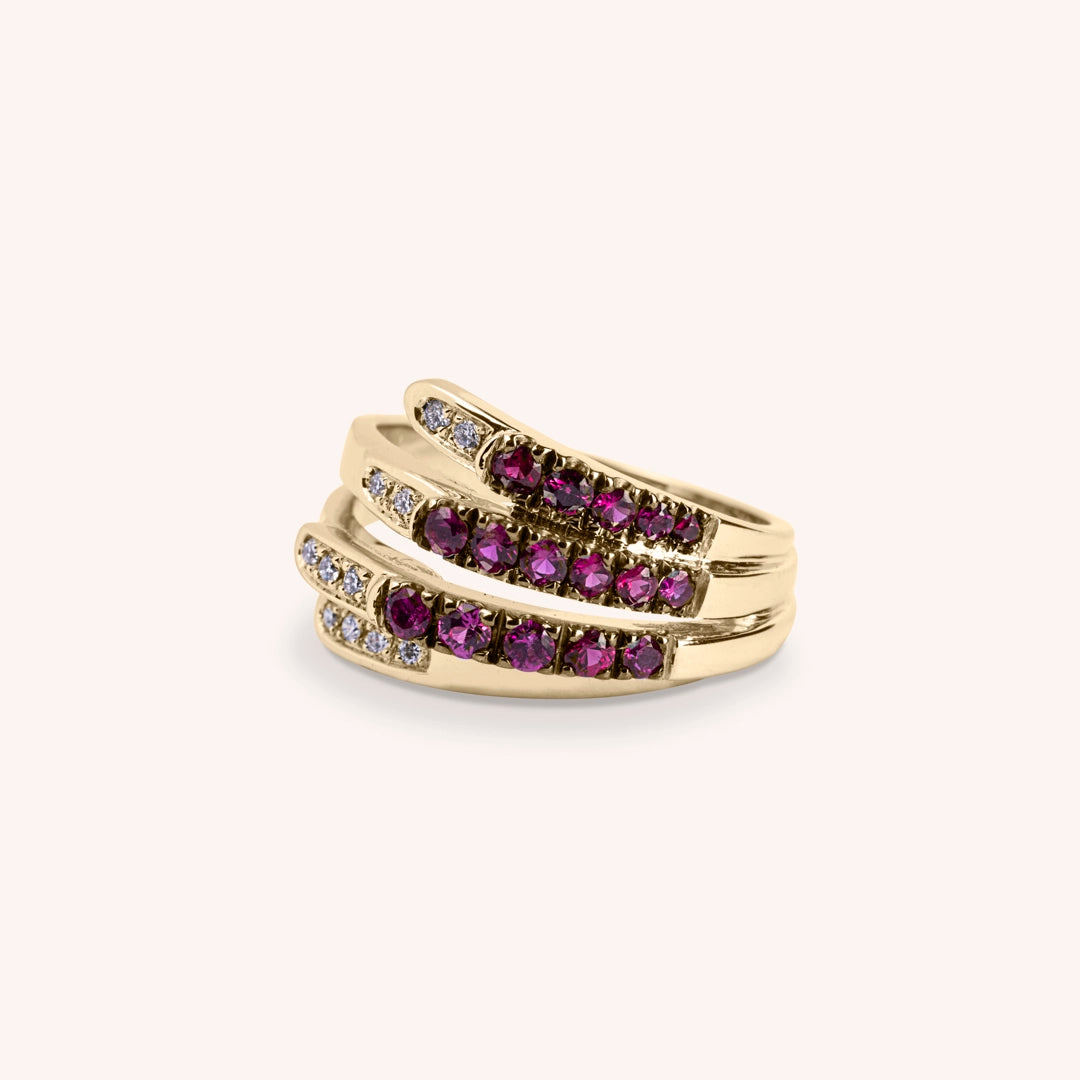Anello Ilizia Rubini Piccolo
