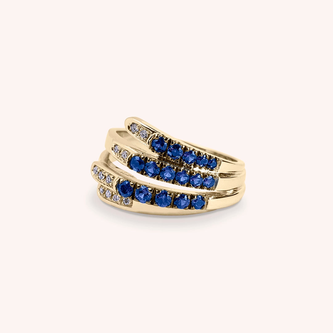 Anello Ilizia Zaffiri Piccolo