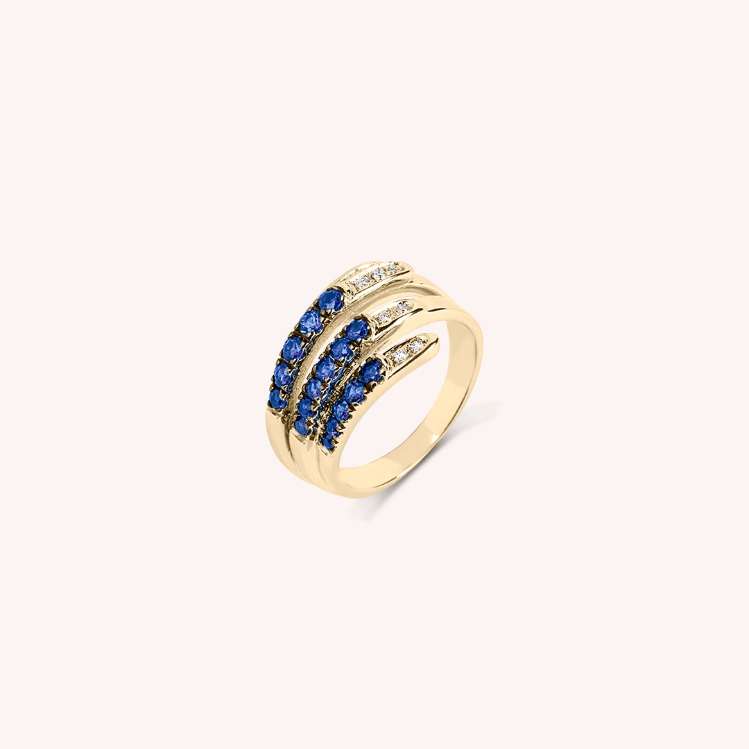 Anello Ilizia Zaffiri Piccolo