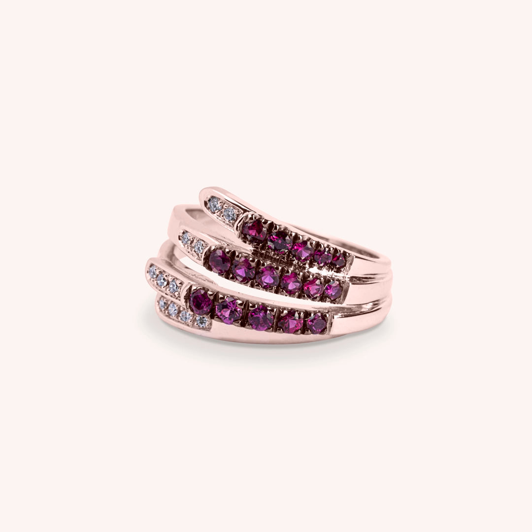 Anello Ilizia Rubini Piccolo