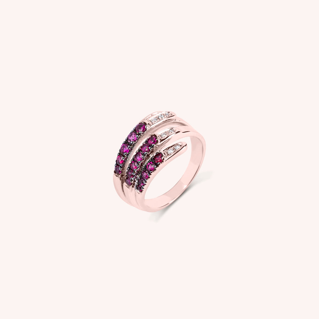 Anello Ilizia Rubini Piccolo