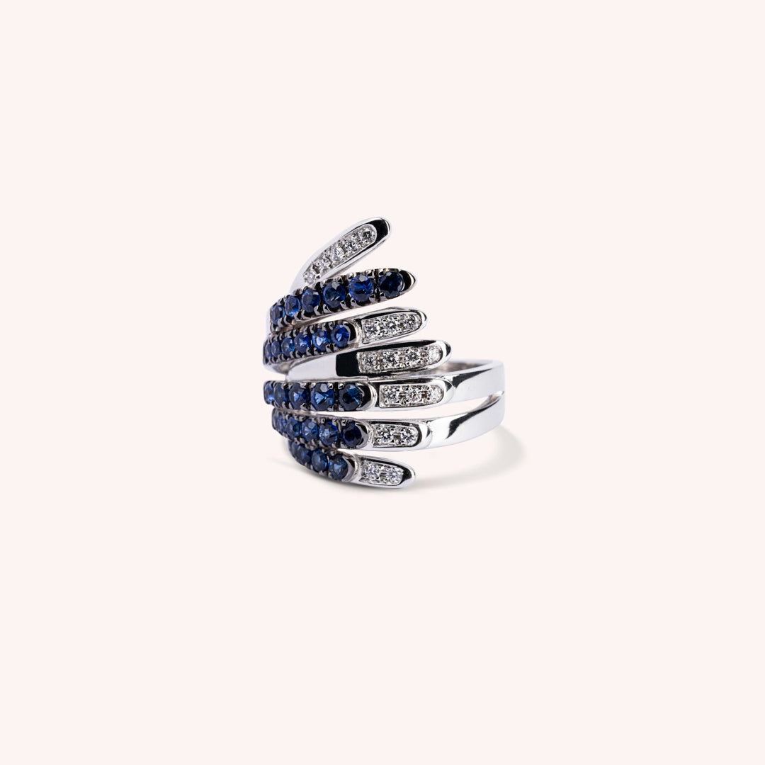 Anello Ilizia Zaffiri Grande