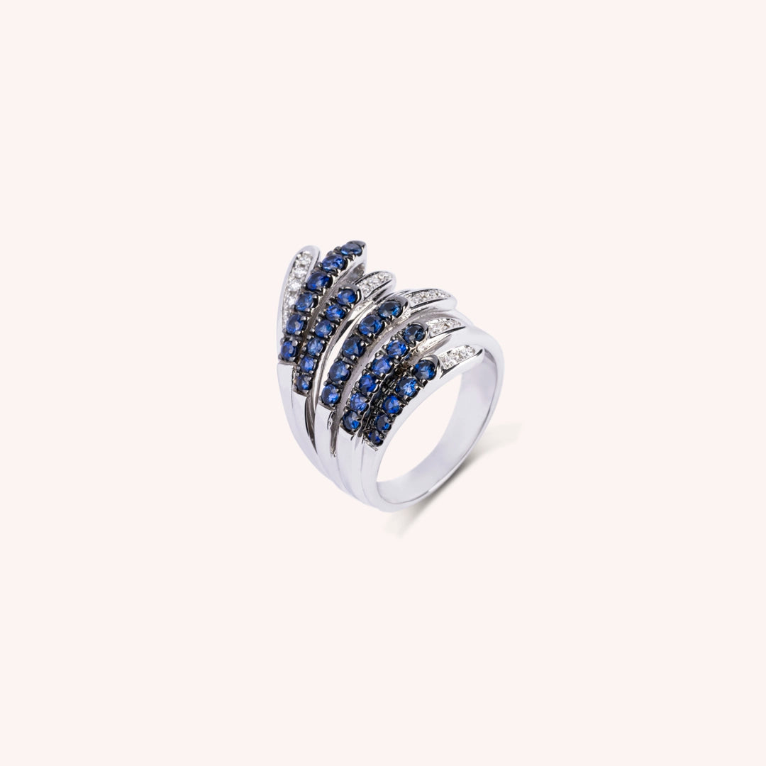 Anello Ilizia Zaffiri Grande