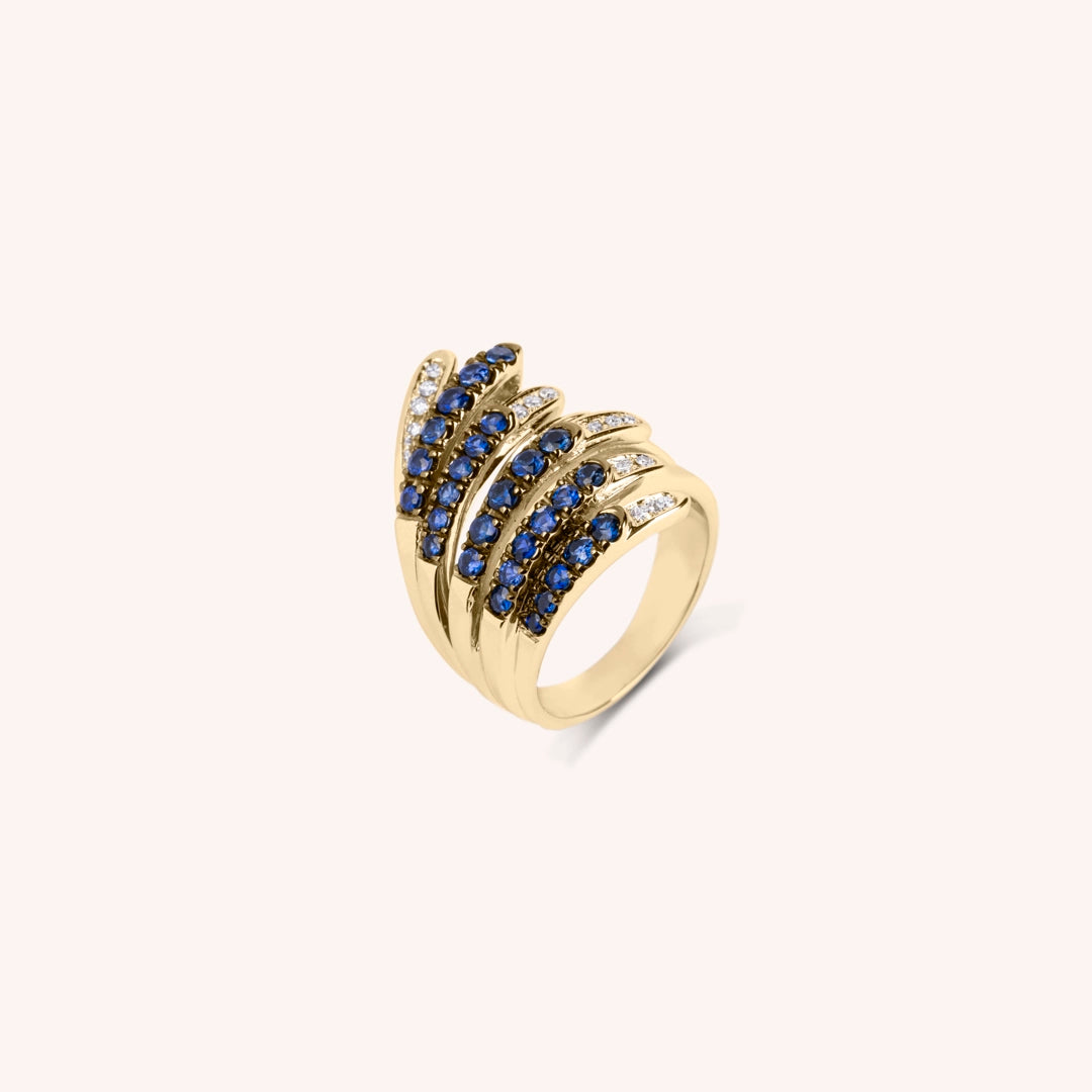 Anello Ilizia Zaffiri Grande