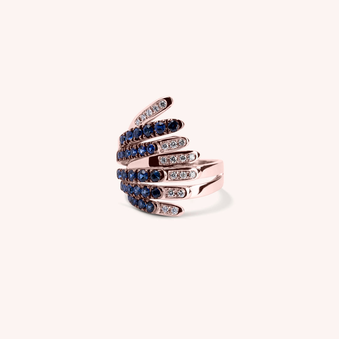 Anello Ilizia Zaffiri Grande