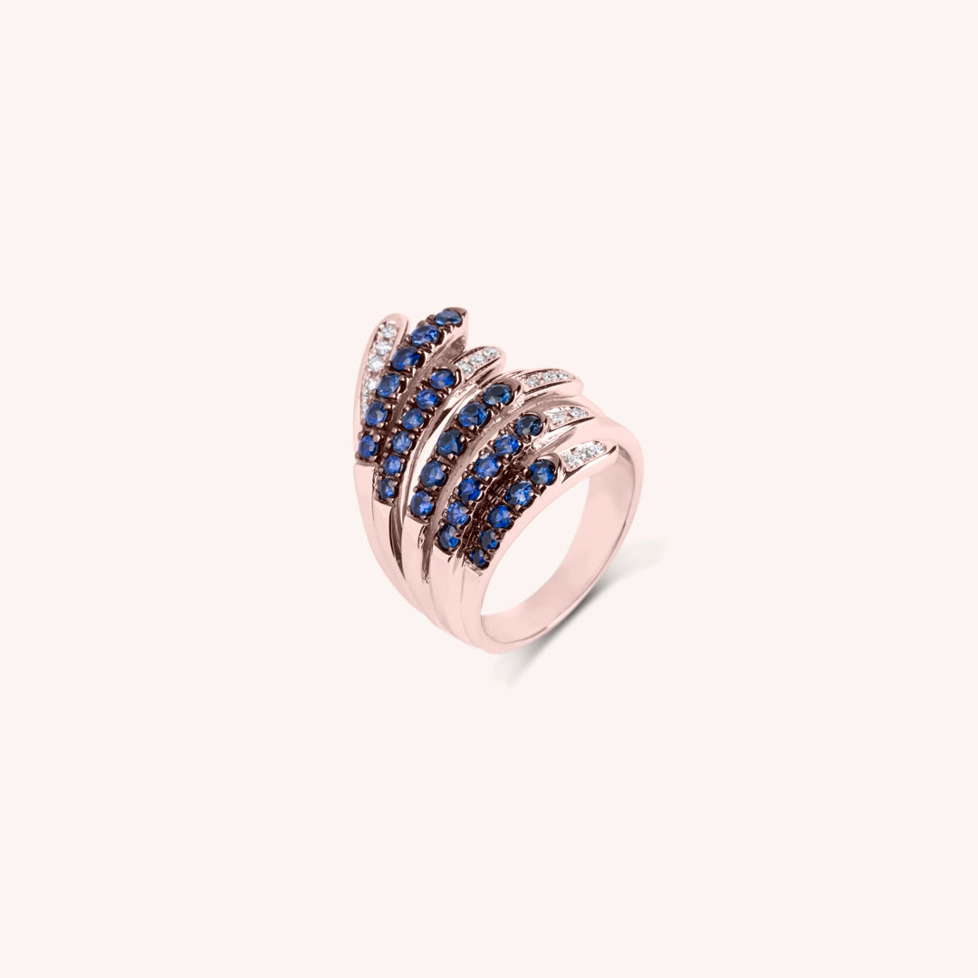 Anello Ilizia Zaffiri Grande