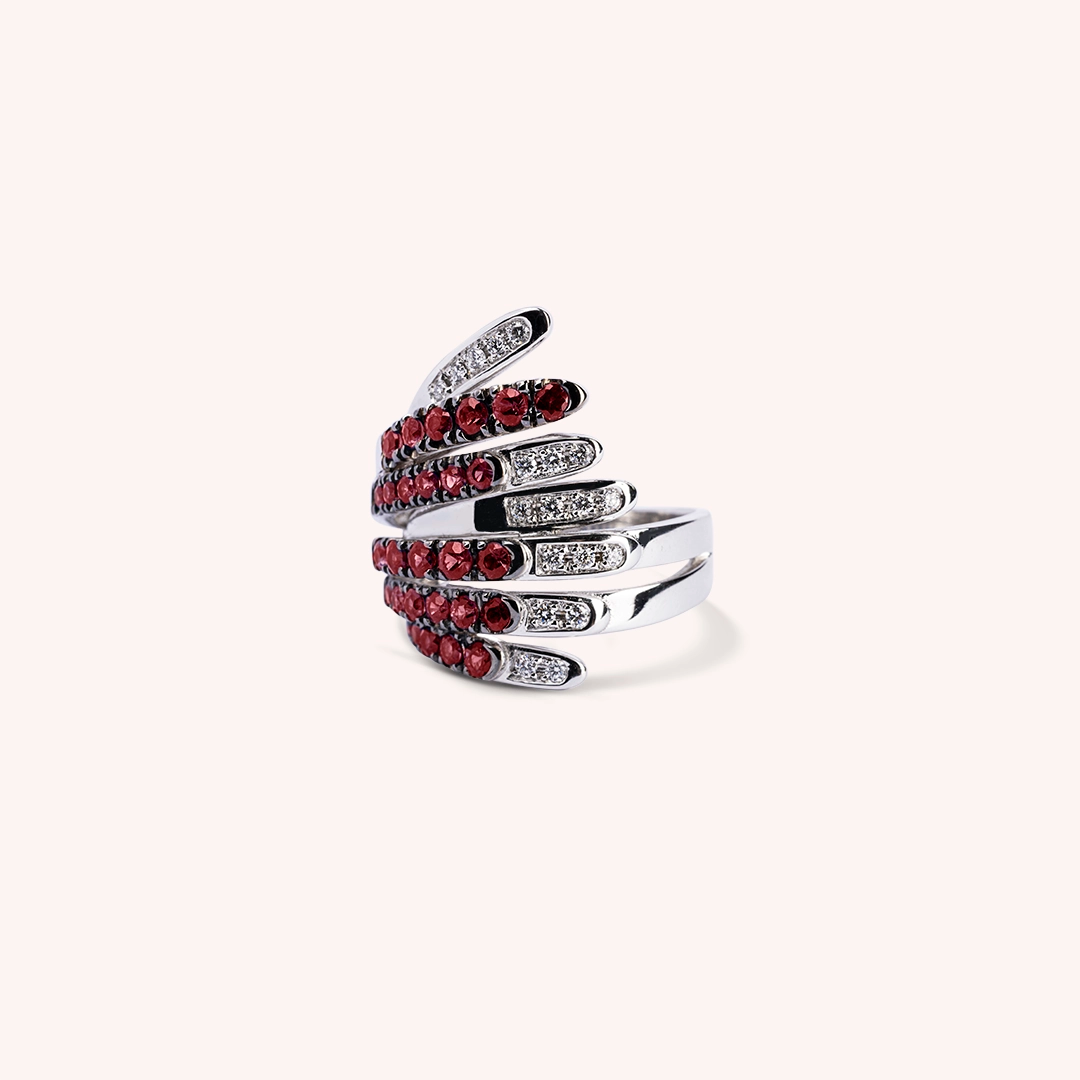 Anello Ilizia Rubini Grande