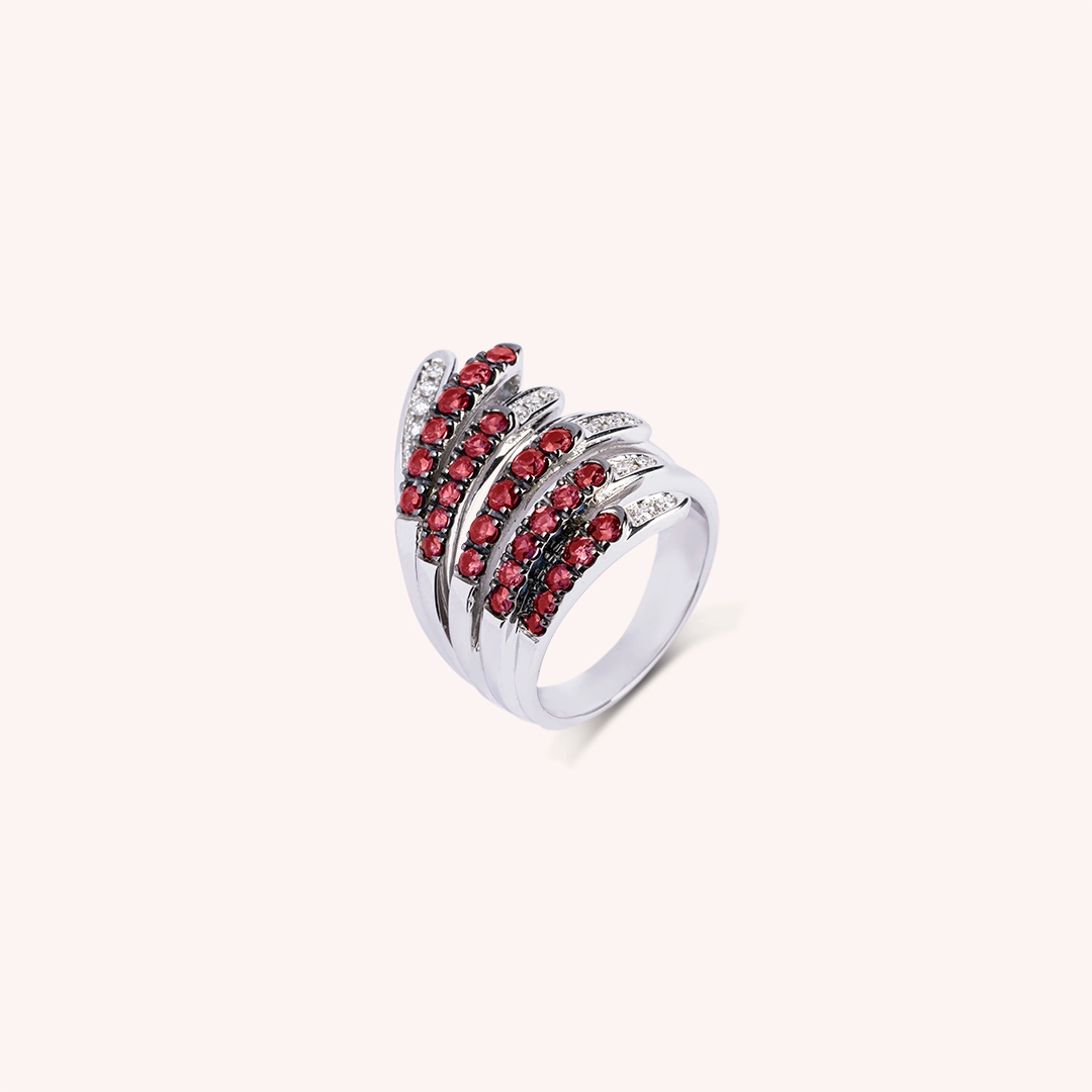 Anello Ilizia Rubini Grande