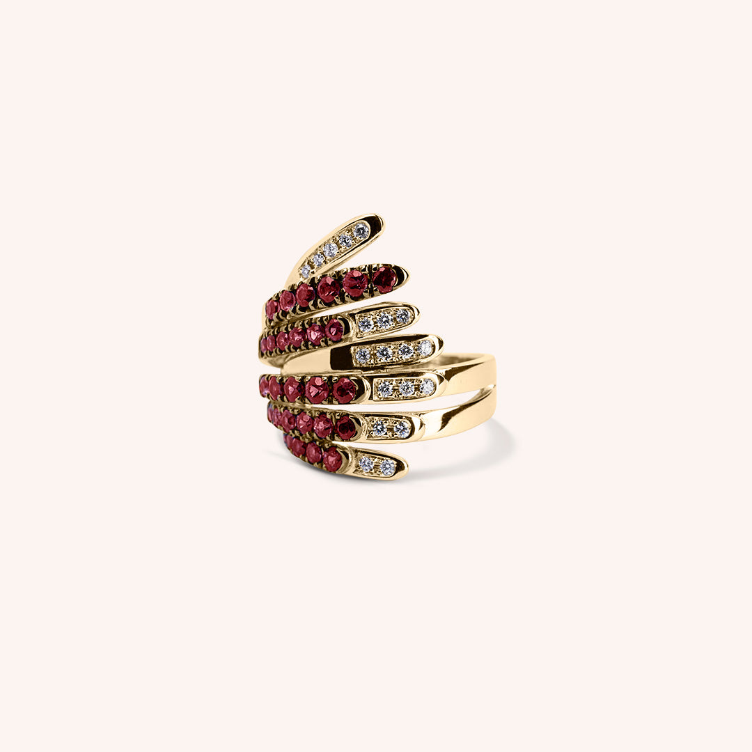 Anello Ilizia Rubini Grande
