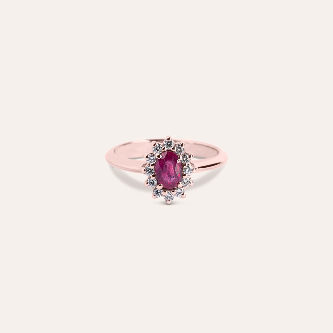 Anello Iris Rubino 5x7