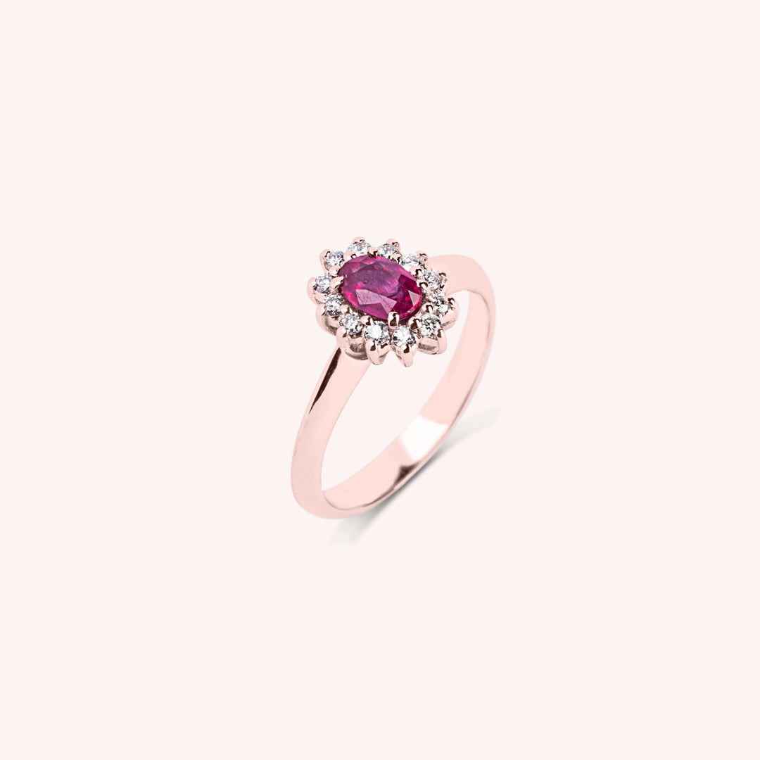 Anello Iris Rubino 5x7