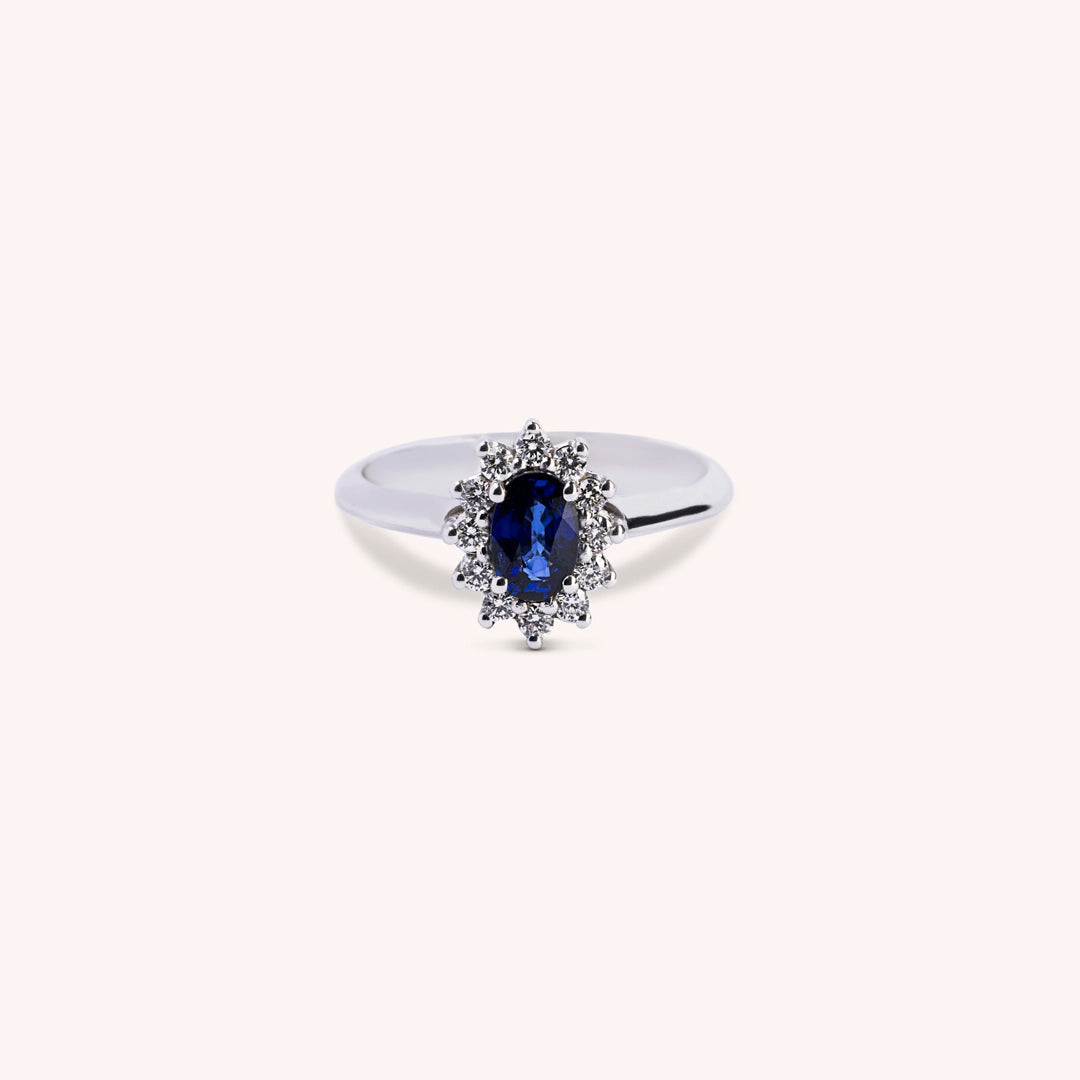 Anello Iris Zaffiro 6x4
