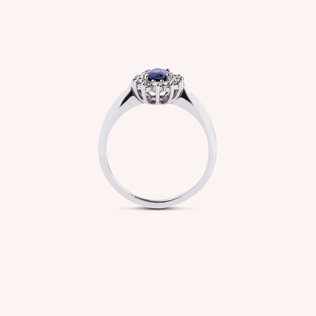 Anello Iris Zaffiro 6x4