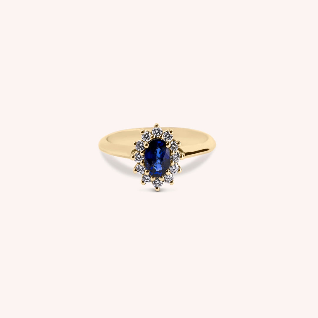 Anello Iris Zaffiro 6x4